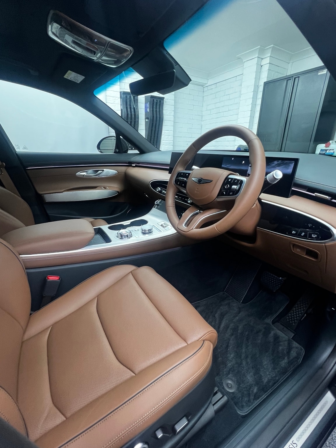 Interior Detail — Genesis Tan Leather
